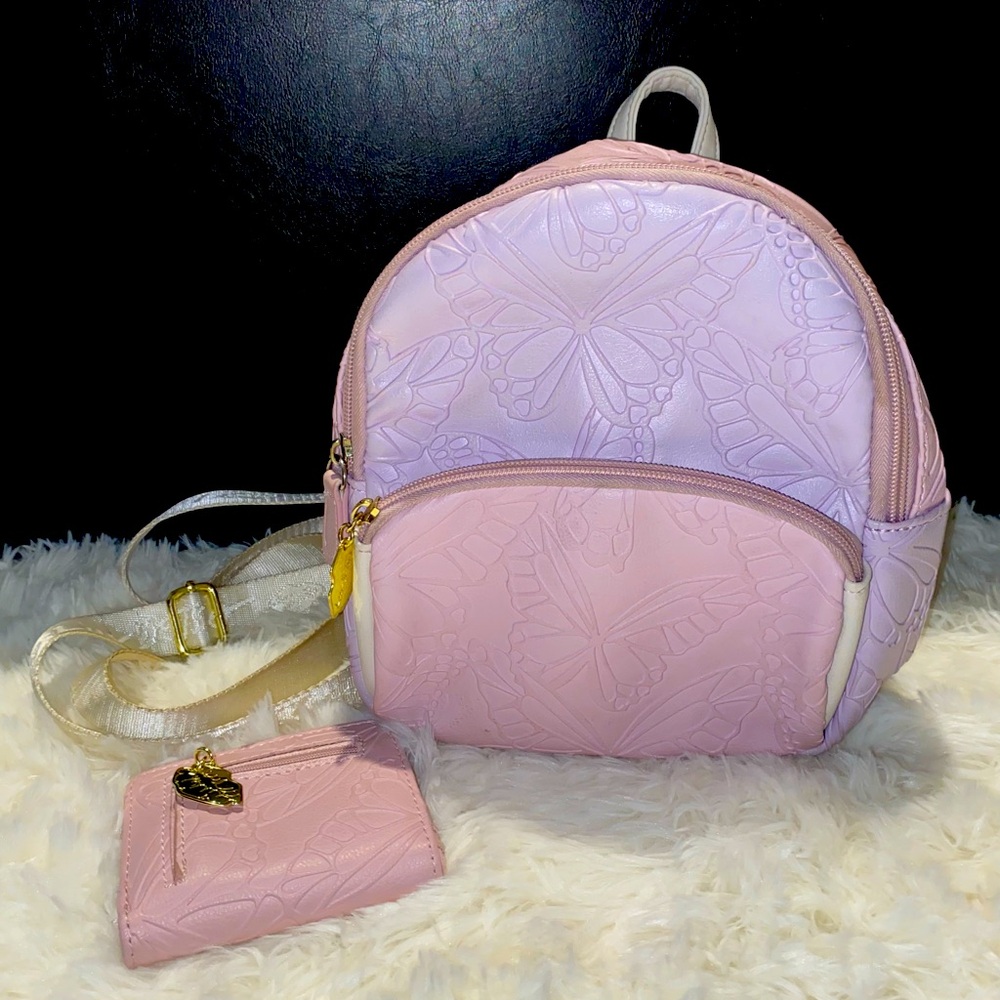 Betsey Johnson Mini Butterfly Backpack and Wallet Set